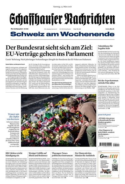 Schaffhauser Nachrichten 2026-03-14