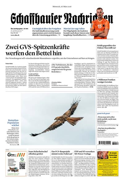 Schaffhauser Nachrichten 2026-03-18