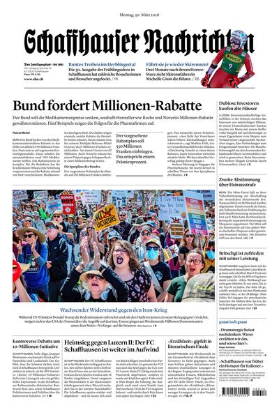 Schaffhauser Nachrichten 2026-03-30