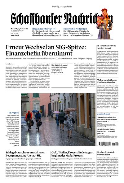 Schaffhauser Nachrichten 2026-08-18