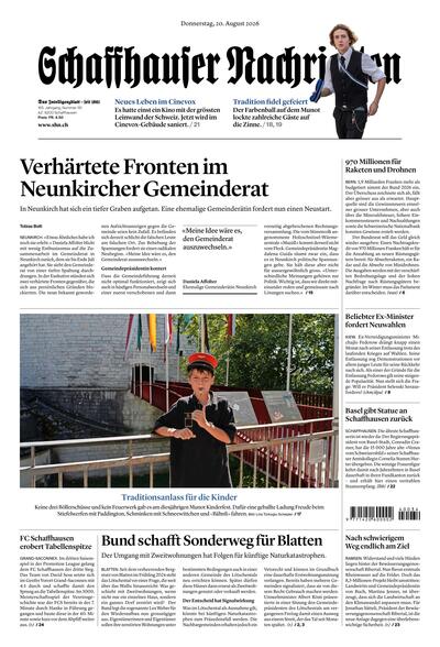 Schaffhauser Nachrichten 2026-08-20