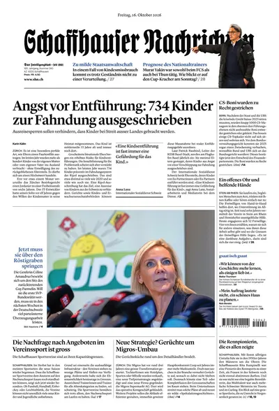 Schaffhauser Nachrichten 2026-10-16